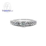 แหวนทองคำขาว แหวนเพชร แหวนคู่ แหวนแต่งงาน แหวนหมั้น - R1294DWG